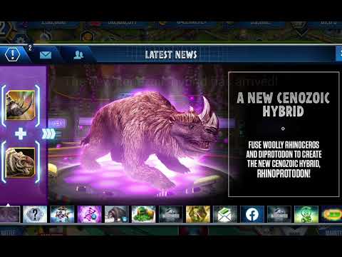 New Cenezoic Hybrid Rhinoprotodon Is Here!! Jurassic World: The Game