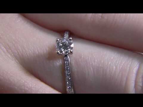 SD025 0.49ct Classic Side Stone Solitaire Engagement Ring Dublin