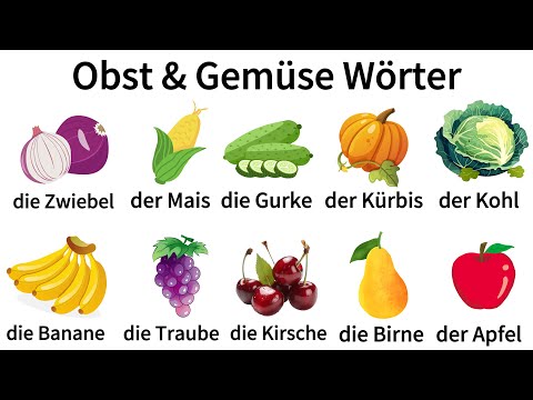 Top 100+ Fruit and Vegetable Names in German | Learn German | A2-B1 | German for Beginners
