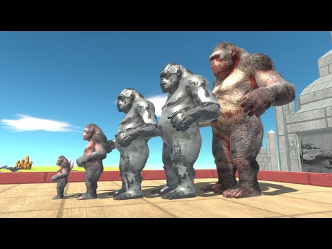 Big Battle 5 level Goro Of Growing VS All Dinosaurs-animal revolt battle simulator
