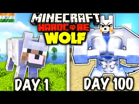 I Survived 100 Days as a WOLF🐕 in HARDCORE MINECRAFT(Hindi)