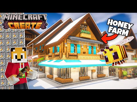 EPIC Minecraft Create Mod HONEY FARM Build