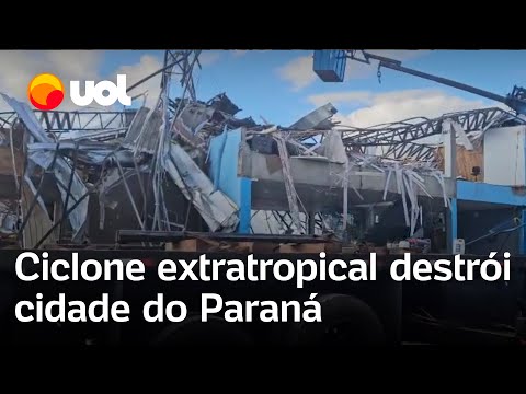 Paraná: Rio Bonito do Iguaçu fica destruída após passagem de ciclone extratropical e tornado