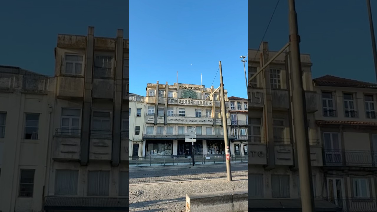 Historic Art Deco department store in Porto, originally textile warehouses, now a home-textile shop