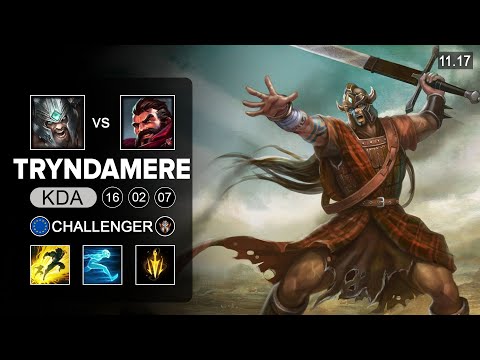 Tryndamere Top vs Graves - EUW Challenger Patch 11.17