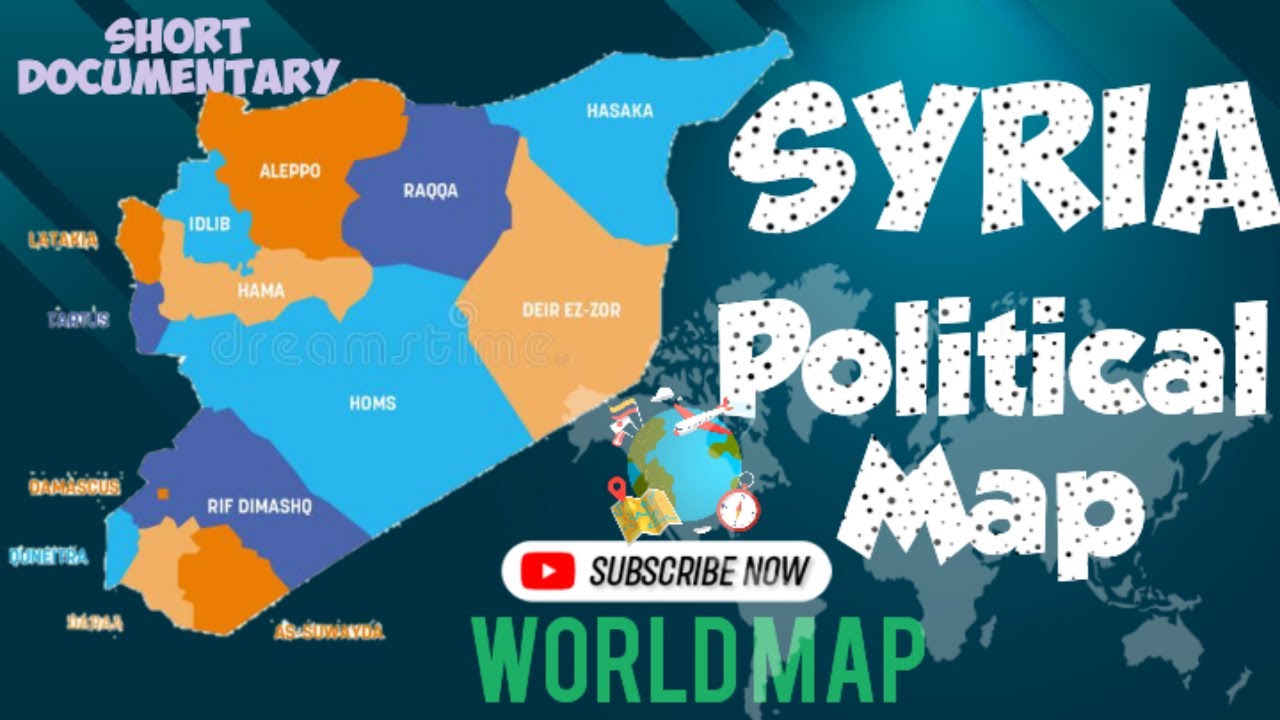 Syria Political Map 2026, Syria Governorates Map, Syrian Arab Republic Map, Political Map of Syria