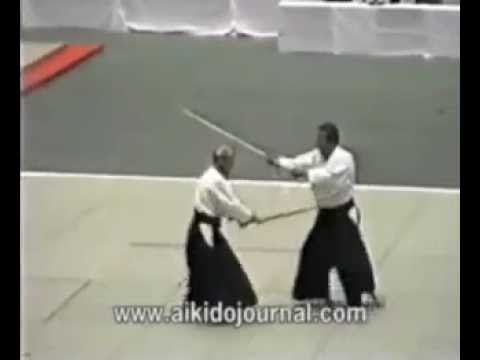 Ken Tai Jo Iwama Aikido Morihiro Saito Sensei and Pat Hendricks Sensei