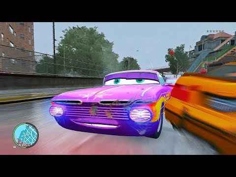 CrazyCars Ramone Car on bridge Crashes simulation Ep. 4 - GTA IV gameplay
