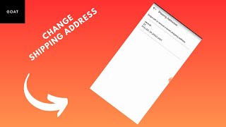how to change shipping address on goat