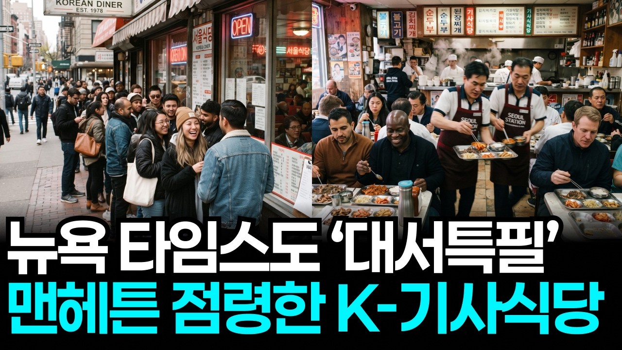 뉴욕 타임스도 경악 그 자체.. 맨해튼 중심가에서 뉴요커들이 줄서서 먹는다는 한국식 기사식당의 정체