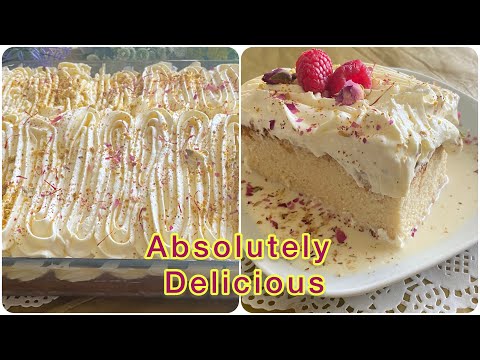 Milk Cake/Easy Tres Leches Recipe (EidSpecial) Rasmalai Cake Dessert @SerinRecipeAndVlogs