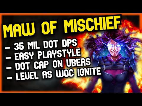 3.21 UPDATED Insane Ignite Damage Maw of Mischief Elementalist Bossing League Starter [3.20 POE]