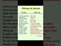 Phrases And Idioms In English Phrases