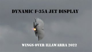 Dynamic F-35A Lightning II display Wings over Illawarra 2022