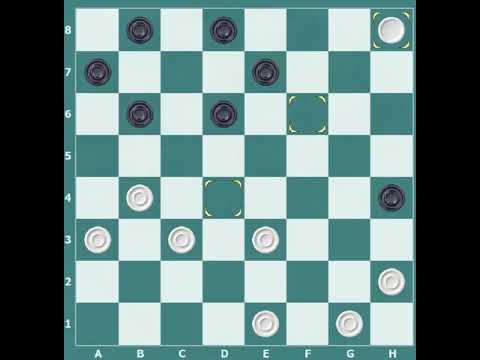 Учимся играть в шашки . Вариант Сокова.  Бакуменко В -  Соков В    Днепропетровск 1934г