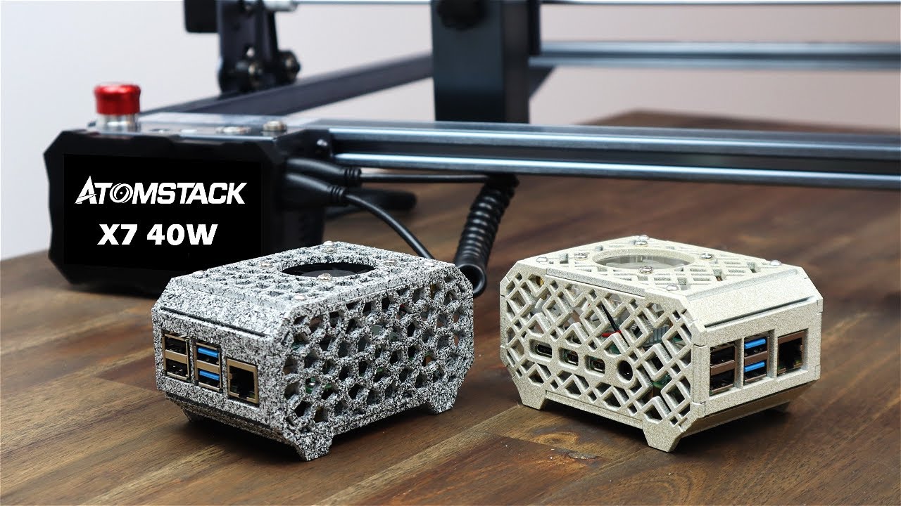 Laser Cut Raspberry Pi Cases Using The Atomstack X7 40W - YouTube