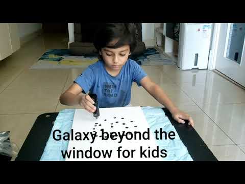 Scape with Galaxy Space Planet Acrylic Painting