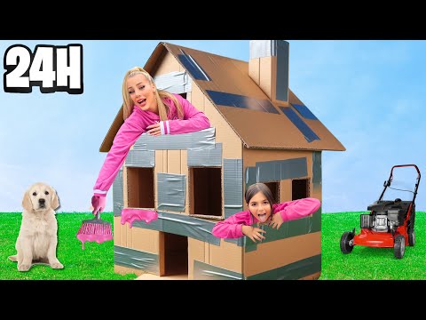 24 STUNDEN im PAPPHAUS überleben 🏠