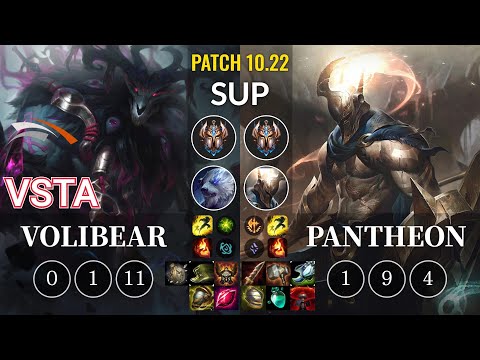 HLE Vsta Volibear vs Pantheon Sup - KR Patch 10.22