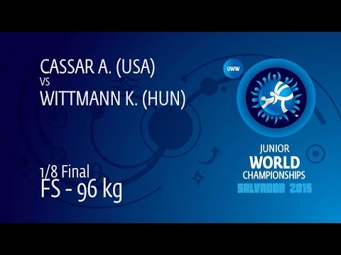 1/8 FS - 96 kg: A. CASSAR (USA) df. K. WITTMANN (HUN) by TF, 12-0