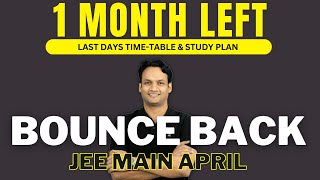 Bounce Back for JEE Main 2023 | JEE Main Last Month Strategy | JEE Main Study TimeTable | NKC Sir