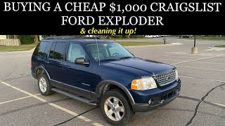 Buying A CHEEP $1,000 Craigslist FORD EXPLORER and cleaning it immediately