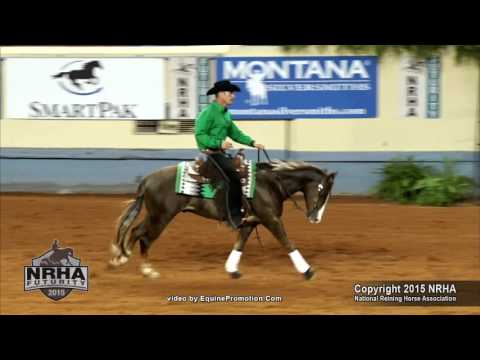 Spankys Dun Dry ridden by Garth Hystad  - 2015 NRHA Futurity (NP Futurity First Go - Sec. 1)