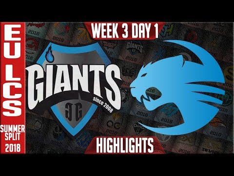 GIA vs ROC Highlights | EU LCS Summer 2018 Week 3 Day 1 | Giants Gaming vs Roccat