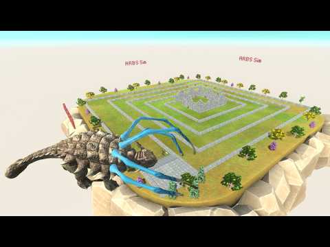 Escape From Alien Ankylosaurus - Last Survivor - Swirl Course | Animal Revolt Battle Simulator
