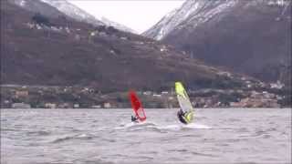 preview picture of video 'Windsurf - Cremia, 24 febbraio 2015 - Strong Nord'