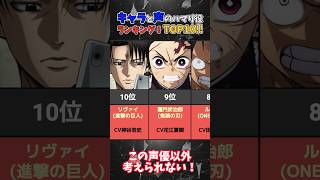 キャラと声がどハマり！アニメランキングTOP10 #アニメ #声優 #ランキング