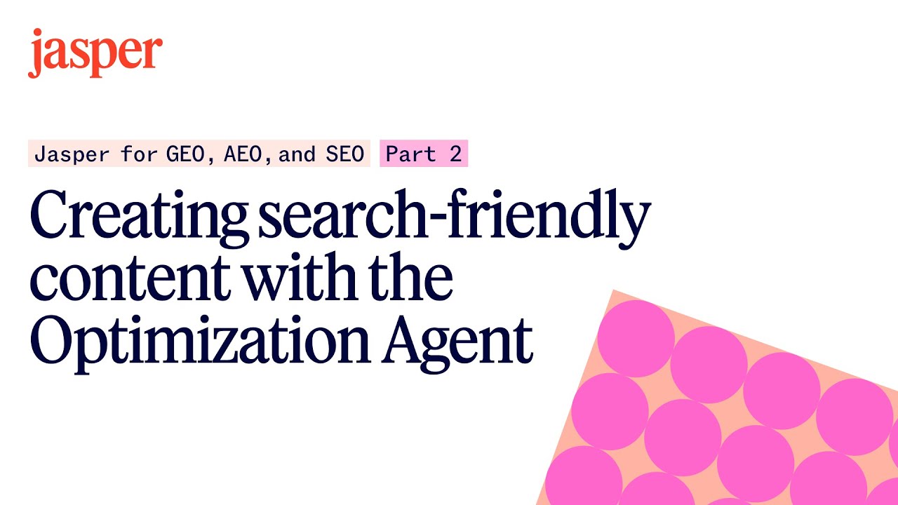 Jasper's Optimization Agent video thumbnail