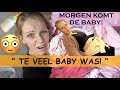MORGEN KOMT DE BABY! ???+ BABYKLEERTJES WASSEN | Bellinga Familie Vlog #908