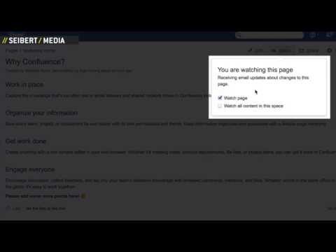 Confluence demo: How to watch pages