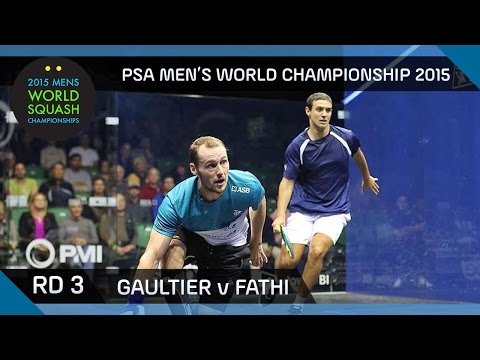 Squash: 2015 PSA Men's World Championship Rd 3 Highlights: Gaultier v Fathi