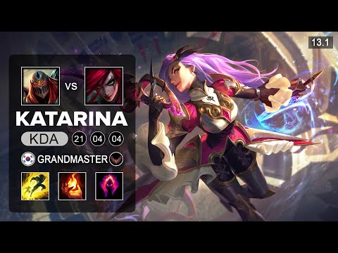 Katarina vs Zed Mid - KR Grandmaster - Patch 13.1 Season 13