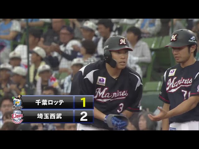 【6回表】反撃開始!! マリーンズ・角中 点差を縮めるタイムリー!! 2019/9/14 L-M