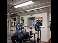 140kg dead bench press with close grip 15 reps for 3 sets