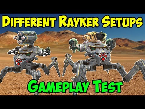 New Test Server War Robots: RAYKER Gameplay - Different Setups WR