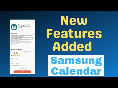 New Features Added in Samsung Calendar App