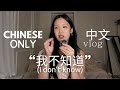 Speaking ONLY Chinese Challenge With Subtitles Ofc 中文 Vlog