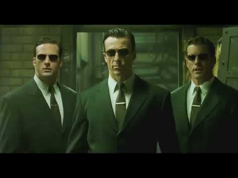Matrix Reloaded trailer closing image of Neo in the sky, echoing the film’s end credits songs