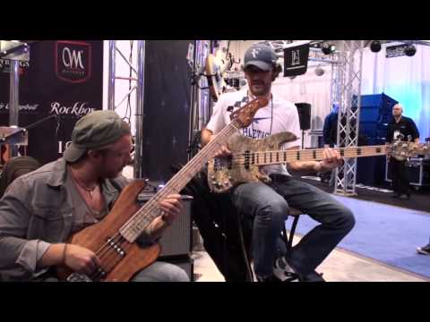 NAMM 2014 - Hadrien Feraud & Janek Gwizdala at Mayones Booth