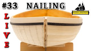 Ep. 33 - GROUP BUILD - NAILING the LARBOARD - Gunboat PHILADELPHIA (1776) - Model Shipways KIT