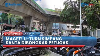 Akui Penutupan U-turn Simpang Pasar Santa Bikin Tambah Macet, Polisi Kembali Bongkar Beton Pembatas