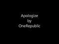 Apologize Lyrics