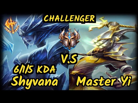 FLA Shrimp (SHYVANA) vs MASTER YI - 6/1/5 KDA JUNGLE CHALLENGER GAMEPLAY - BR