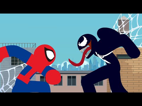 Spider-Man VS Venom Stick Fight!!
