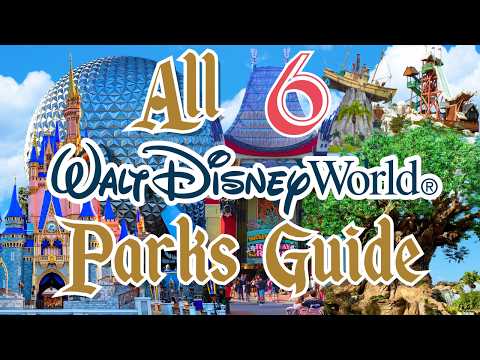 Walt Disney World RIDES & ATTRACTIONS - FOUR Parks + TWO Water Parks - 2025