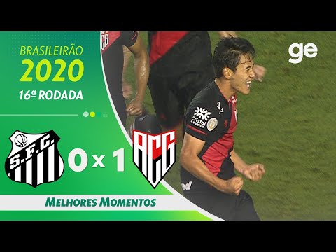 Gols e lances de Santos x Atlético-GO